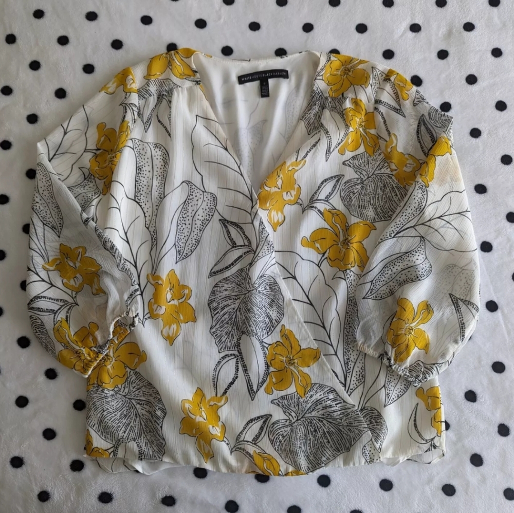 WHBM Floral Blouse Sz 0